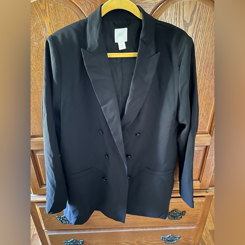 🖤 H&M Double-Breasted Blazer – Size US 18 / Woman